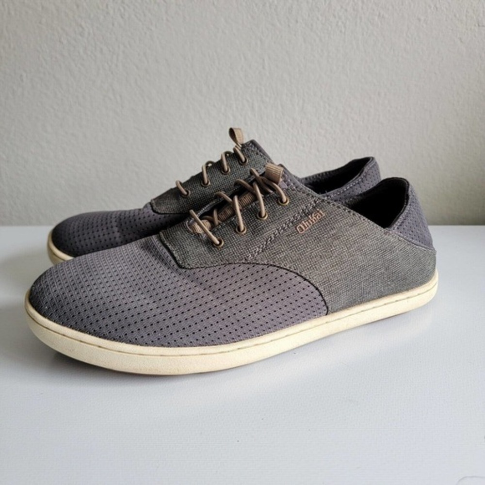 Olukai Nohea Moku Athletic Walking Shoe Mens Size 8 10283 Gray NO INSOLES!!